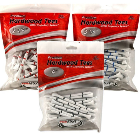 ProActive Sports Premium Hardwood Trajectory System Golf Tees