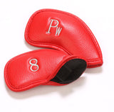 Volf Golf Red Synthetic Leather Iron Covers Set