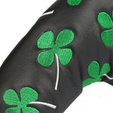 Volf Golf Black Synthetic Leather Shamrock Putter Cover