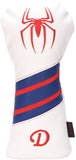 Volf Golf Red White Blue Leather Spider Headcovers