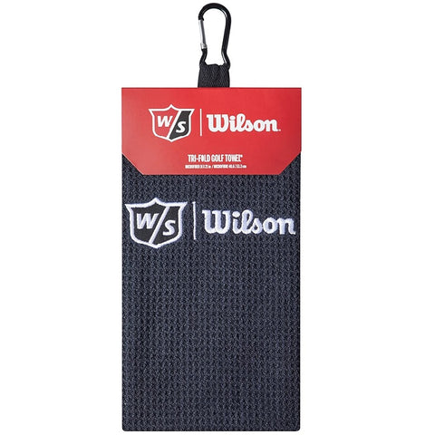 Wilson Staff Microfiber Trifold Golf Towel 16" x 21" Black