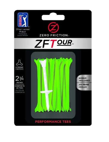 Zero Friction Golf Tees - Green (2.75" x 40)