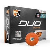 Wilson Staff Duo Optix NFL Team Licensed Golf Balls - Matte Orange