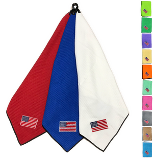 Joseph Elliott USA Embroidered Flag 18" x 18" Micro Fiber Towels