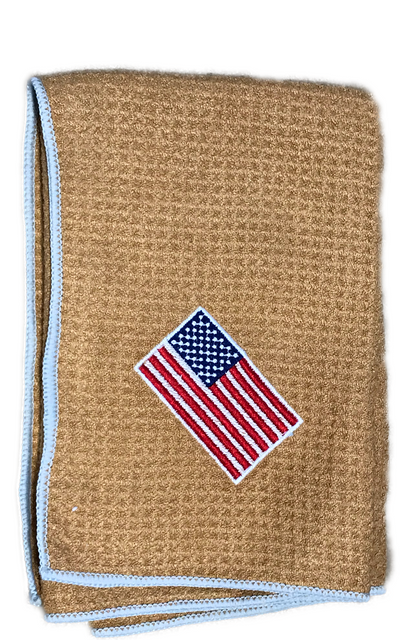 Joseph Elliott USA Embroidered Flag 18" x 18" Micro Fiber Towels