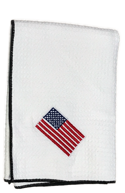 Joseph Elliott USA Embroidered Flag 18" x 18" Micro Fiber Towels